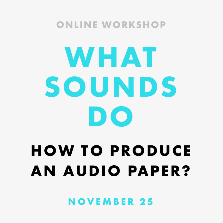 What sounds do – how to produce an audio paper