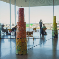 The installation »Resonanstårne« by Maj Kjærsig at Dokk1. © Spor Festival