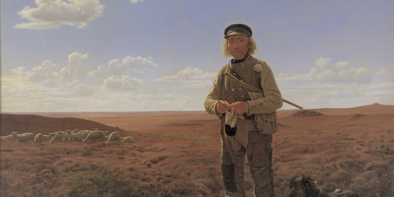 Frederik Vermehren: »En jysk fårehyrde på heden«, 1855. © CC0