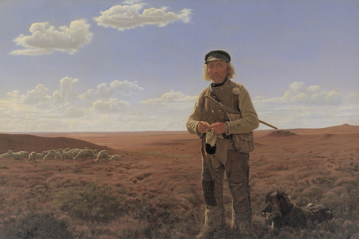 Frederik Vermehren: »En jysk fårehyrde på heden«, 1855. © CC0