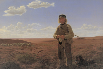 Frederik Vermehren: »En jysk fårehyrde på heden«, 1855. © CC0 Frederik Vermehren: »En jysk fårehyrde på heden«, 1855. © CC0