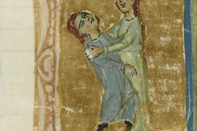 Jaufré Rudels død afbildet i det 13. århundrede. © Public domain